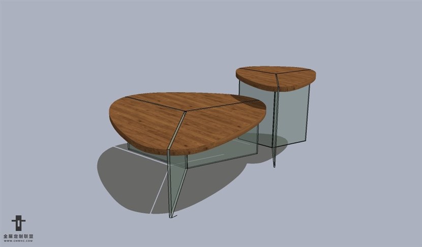 SketchUp草图大师茶几SU模型下载066SKP模型