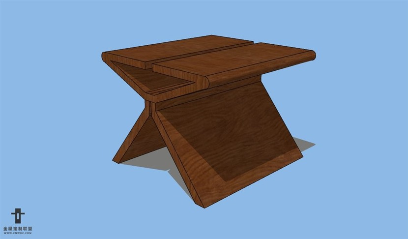 SketchUp草图大师家具脚蹬SU模型下载Footstool-085SKP模型