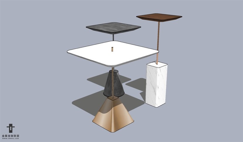 SketchUp草图大师茶几SU模型下载105SKP模型