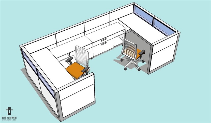SketchUp草图大师办公桌椅家具组合SU模型156SKP模型