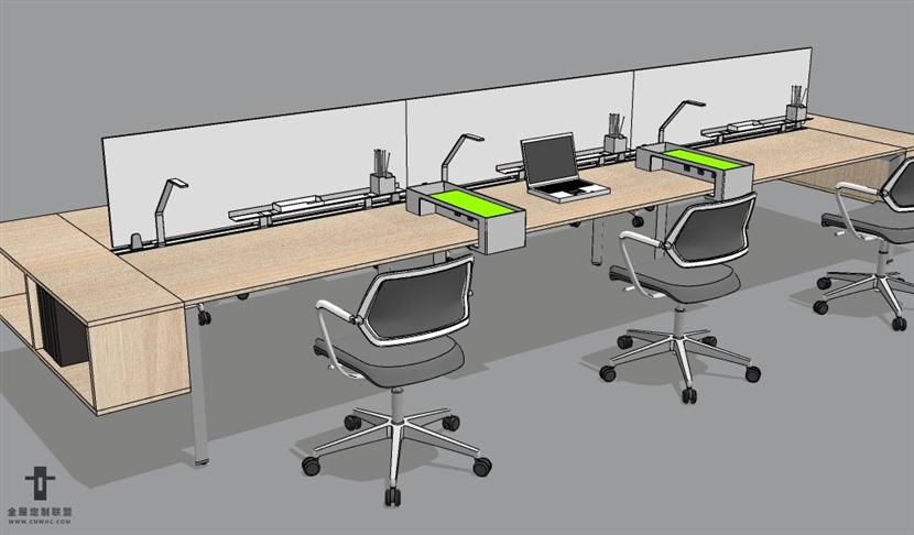 SketchUp草图大师办公桌椅家具组合SU模型下载164SKP模型