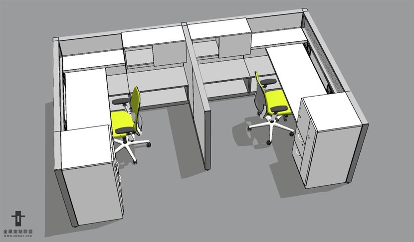SketchUp草图大师办公桌椅家具组合SU模型下载175SKP模型