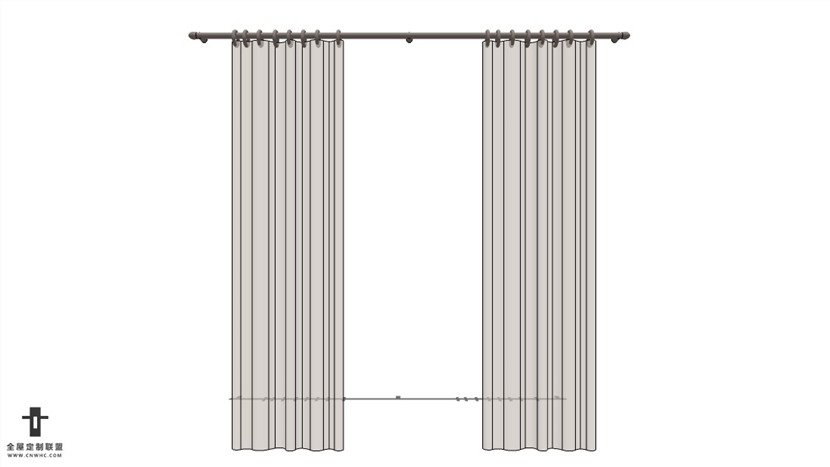 SketchUp草图大师精品布艺窗帘模型下载-018SKP模型