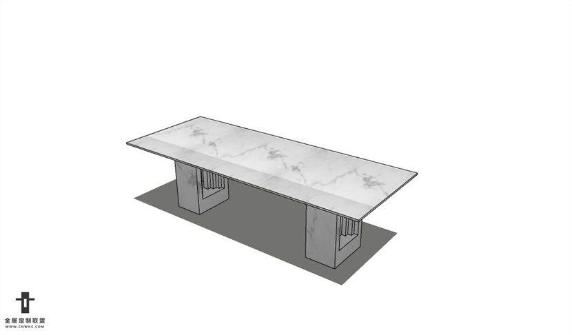 大理石室外桌子SketchUp模型库草图大师模型下载023