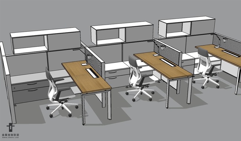 SketchUp草图大师办公桌椅家具组合SU模型下载184SKP模型