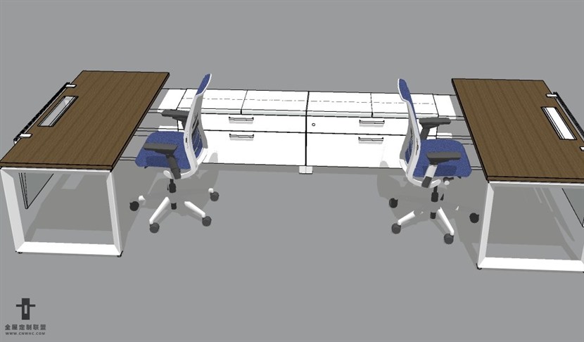 SketchUp草图大师办公桌椅家具组合SU模型下载185SKP模型