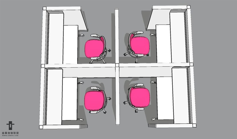 SketchUp草图大师办公桌椅家具组合SU模型下载197SKP模型