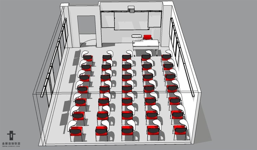 SketchUp草图大师公司大型会议室培训室多功能厅SU模型下载241SKP模型