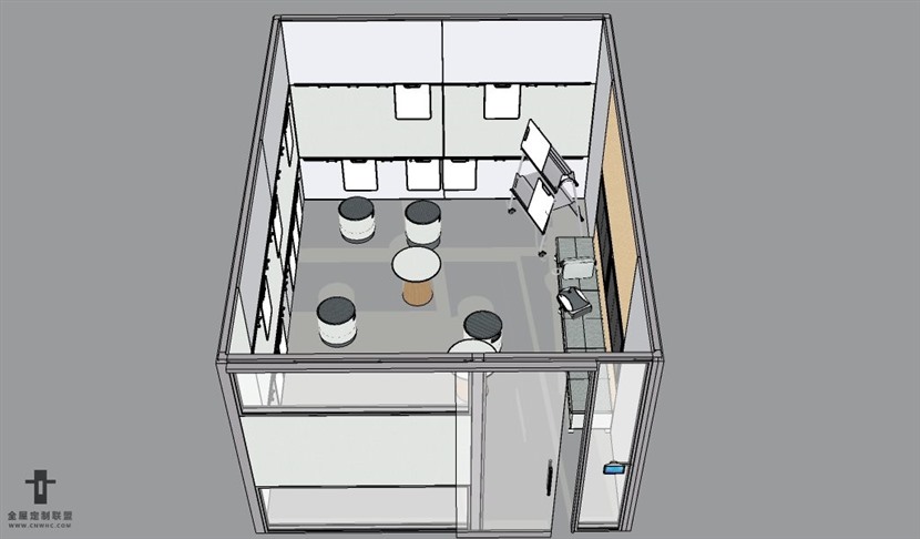 SketchUp草图大师公司小型会议室培训室多功能厅SU模型下载249SKP模型