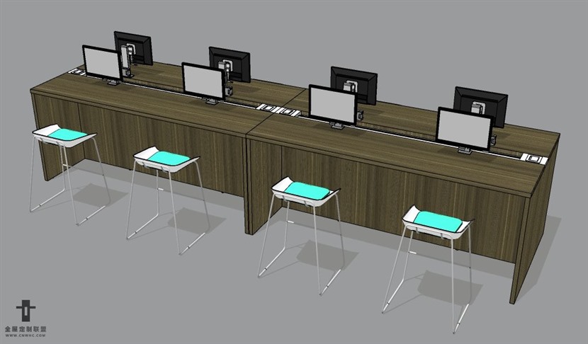 SketchUp草图大师办公区域设计方案SU模型下载267SKP模型