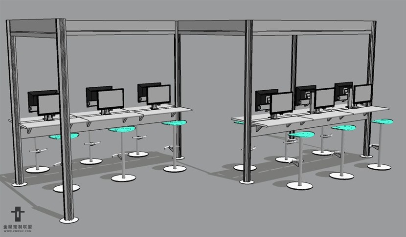 SketchUp草图大师办公区设计案例SU模型271SKP模型