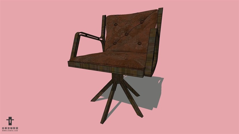 SketchUp精品扶手单椅子模型草图大师扶手椅模型下载-Armchair-019SKP模型