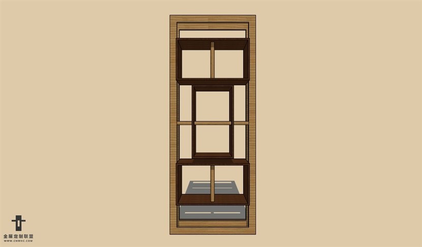 SketchUp草图大师书柜置物架SU模型Bookcase-001SKP模型