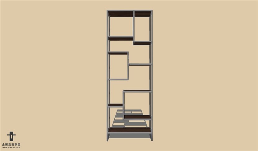 SketchUp草图大师书柜置物架SU模型Bookcase-006SKP模型