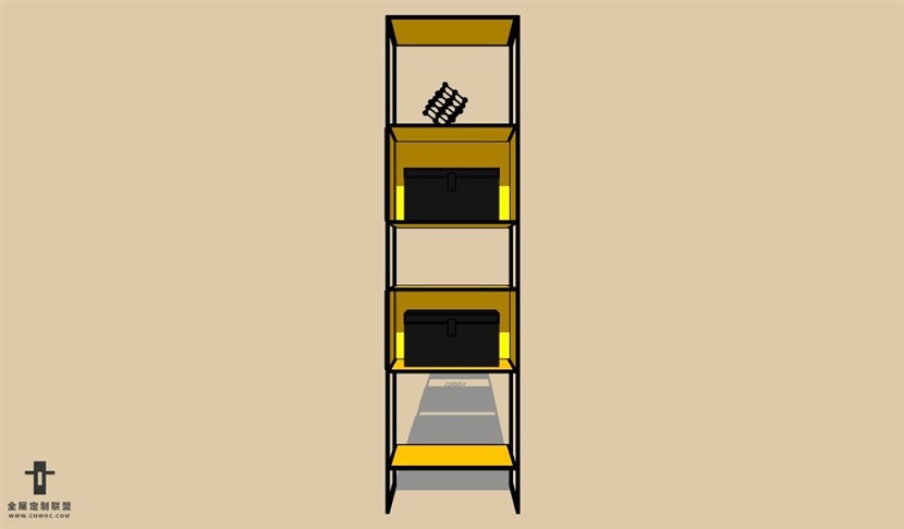 SketchUp草图大师书柜置物架SU模型Bookcase-007SKP模型