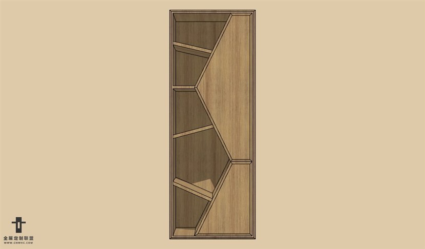 SketchUp草图大师书柜置物架SU模型下载Bookcase-008SKP模型