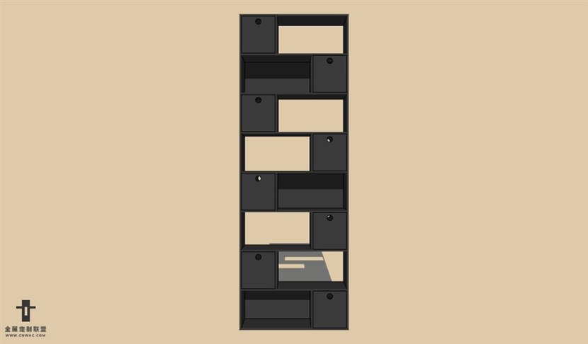 SketchUp草图大师书柜置物架SU模型Bookcase-009SKP模型