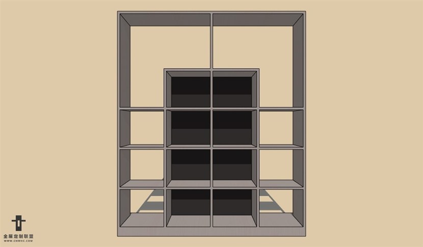 SketchUp草图大师书柜置物架SU模型Bookcase-013SKP模型