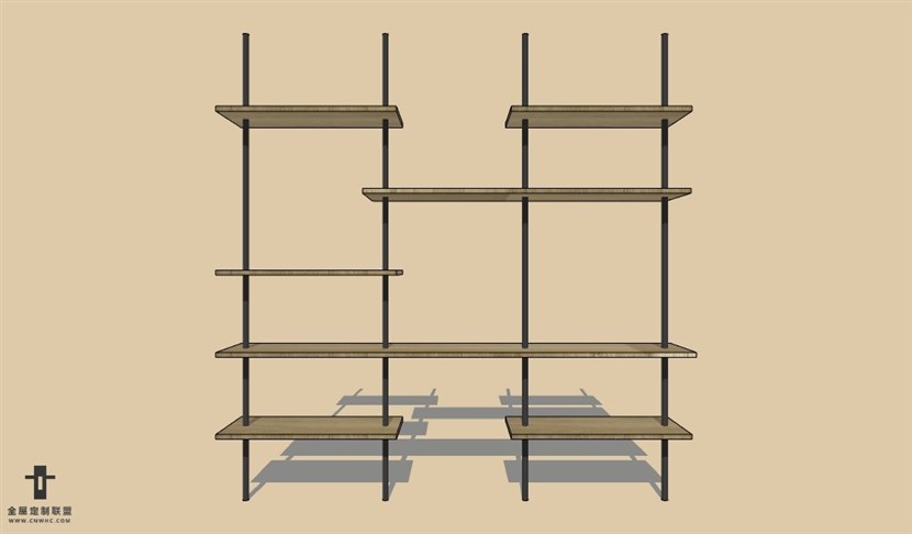 SketchUp草图大师书柜置物架SU模型Bookcase-019SKP模型