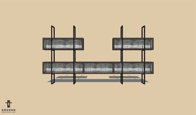 SketchUp草图大师Loft书柜置物架SU模型下载Bookcase-022SKP模型