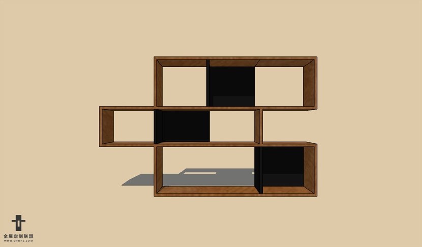 SketchUp草图大师书柜置物架SU模型Bookcase-023SKP模型