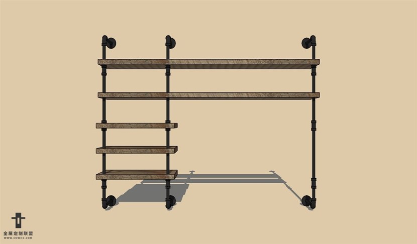 SketchUp草图大师Loft书柜置物架SU模型下载Bookcase-025SKP模型