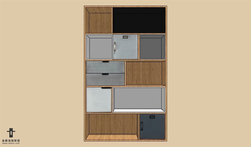 SketchUp草图大师Loft书柜置物架SU模型下载Bookcase-026SKP模型