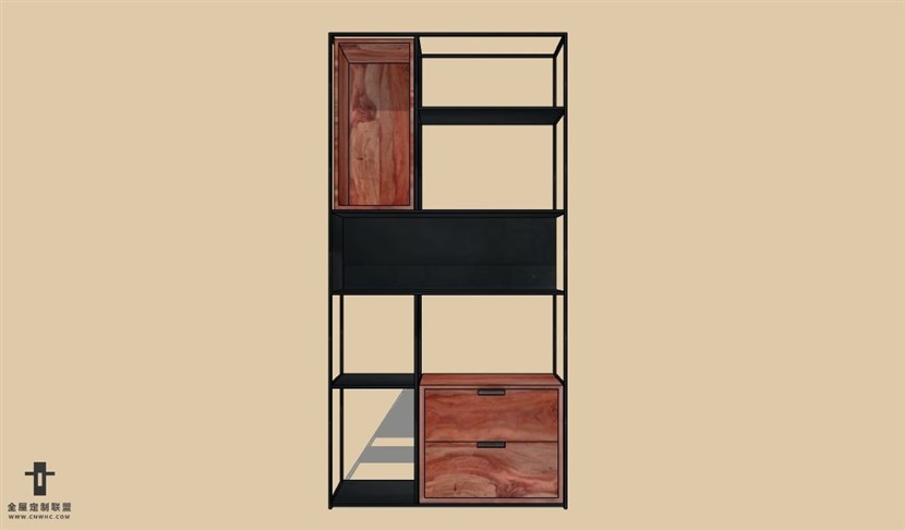 SketchUp草图大师Loft书柜置物架SU模型下载Bookcase-027SKP模型