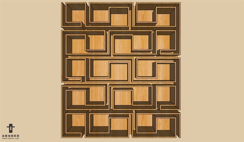 SketchUp草图大师书柜置物架SU模型Bookcase-031SKP模型