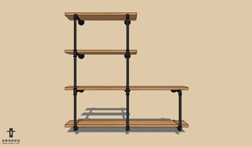 SketchUp草图大师Loft书柜置物架SU模型下载Bookcase-052SKP模型