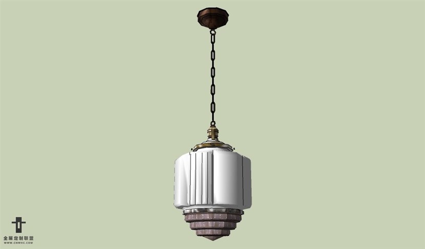 SketchUp草图大师欧式天花灯吊灯SU模型下载Ceiling Light-005SKP模型