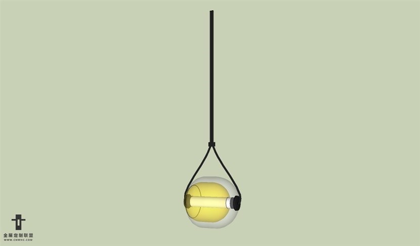 SketchUp草图大师现代简约风格吊灯天花灯SU模型下载Ceiling Light 012SKP模型