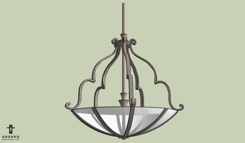 SketchUp草图大师欧式天花灯吊灯SU模型下载Ceiling Light-023SKP模型