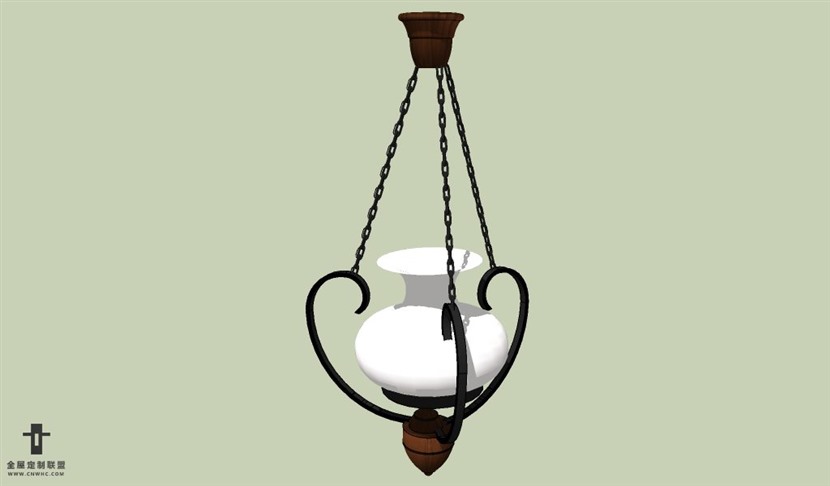 SketchUp草图大师欧式天花灯吊灯SU模型下载Ceiling Light-028SKP模型