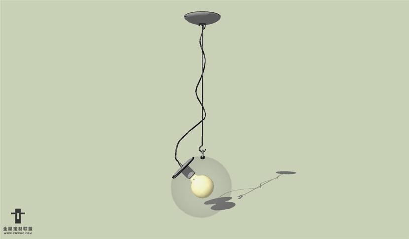 SketchUp草图大师现代简约风格吊灯天花灯SU模型下载Ceiling Light 028SKP模型