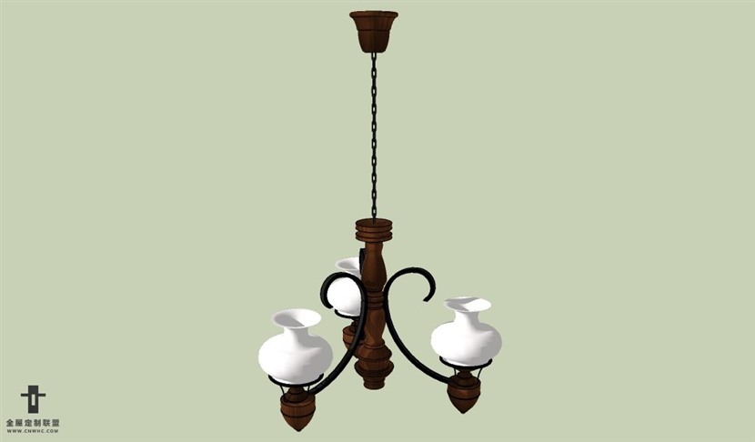 SketchUp草图大师欧式天花灯吊灯SU模型下载Ceiling Light-029SKP模型