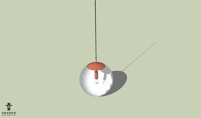 SketchUp草图大师现代简约风格吊灯天花灯SU模型下载Ceiling Light 030SKP模型