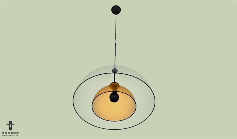 SketchUp草图大师现代简约风格吊灯天花灯SU模型下载Ceiling Light 034SKP模型