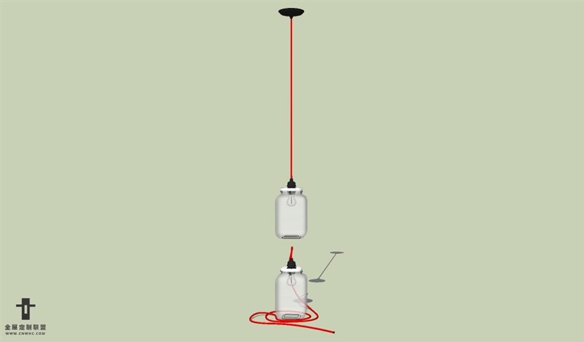 SketchUp草图大师现代北欧风格吊灯天花灯SU模型下载Ceiling Light 035SKP模型