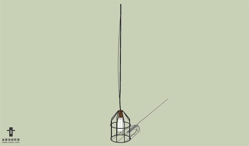 SketchUp草图大师复古工业风风格吊灯天花灯SU模型下载Ceiling Light 037SKP模型