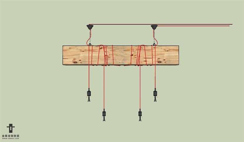 SketchUp草图大师现代北欧风格吊灯天花灯SU模型下载Ceiling Light 047SKP模型