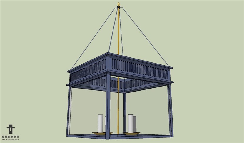 SketchUp草图大师欧式天花灯吊灯SU模型下载Ceiling Light-061SKP模型