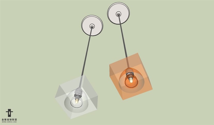 SketchUp草图大师现代简约风格吊灯天花灯SU模型下载Ceiling Light 071SKP模型