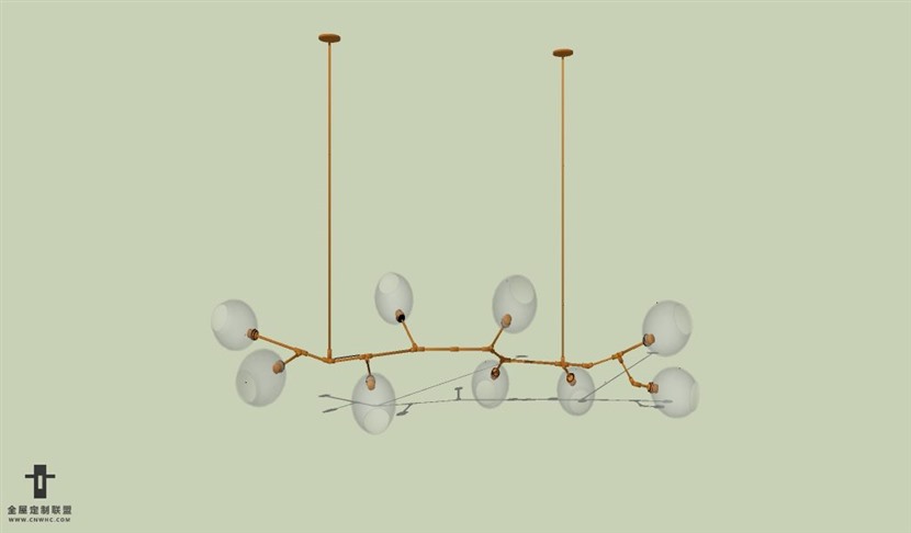 SketchUp草图大师现代北欧风格吊灯天花灯SU模型下载Ceiling Light 077SKP模型