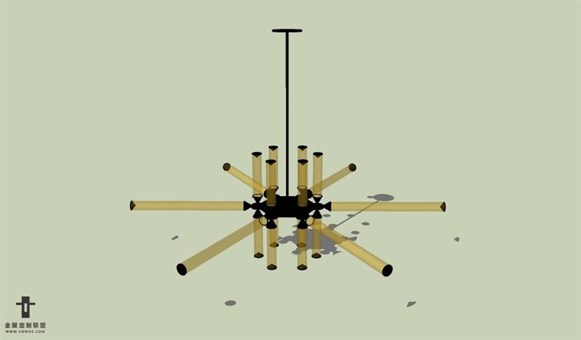 SketchUp草图大师现代简约风格吊灯天花灯SU模型下载Ceiling Light 078SKP模型