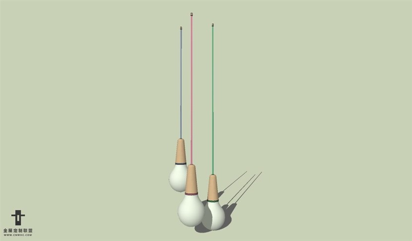 SketchUp草图大师现代简约风格吊灯天花灯SU模型下载Ceiling Light 080SKP模型