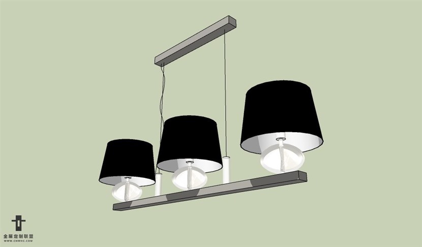 SketchUp草图大师现代简约风格吊灯天花灯SU模型下载Ceiling Light 082SKP模型