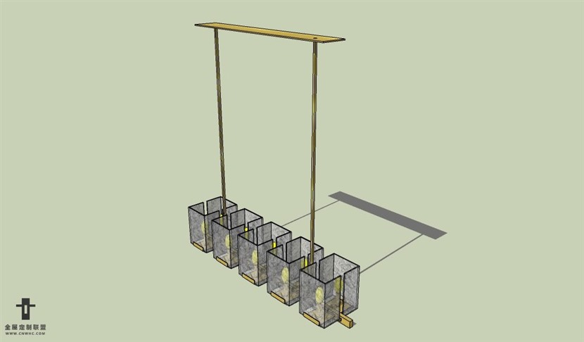 SketchUp草图大师现代简约风格吊灯天花灯SU模型下载Ceiling Light 084SKP模型