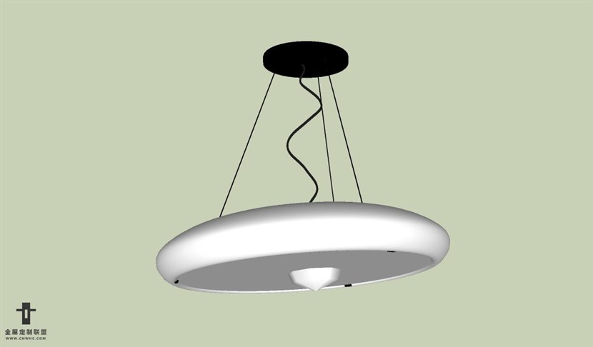 SketchUp草图大师现代简约风格吊灯天花灯SU模型下载Ceiling Light 085SKP模型