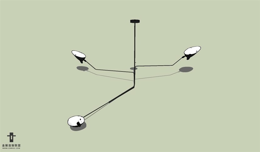 SketchUp草图大师现代简约风格吊灯天花灯SU模型下载Ceiling Light 107SKP模型